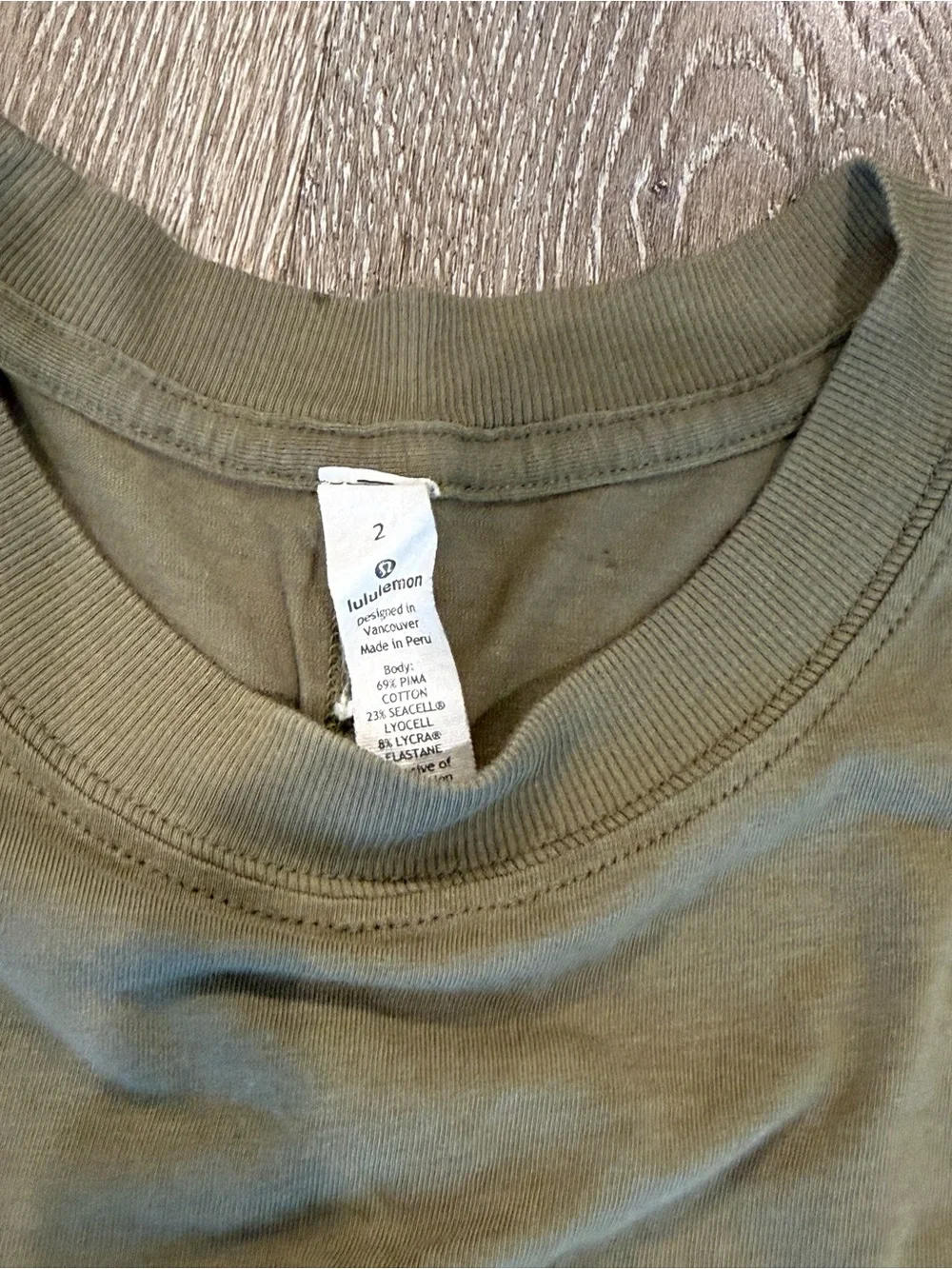Lululemon Olive boyfriend Tank Top